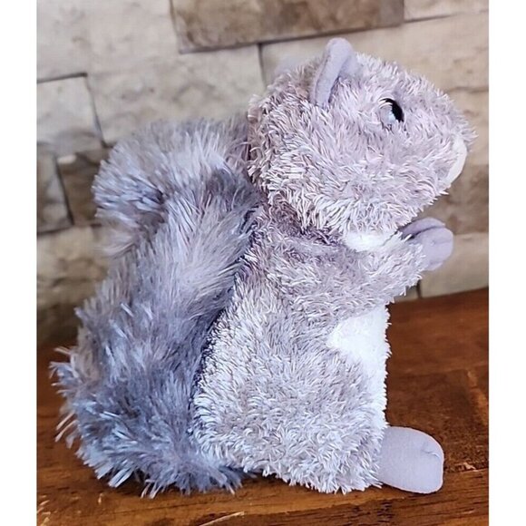 Aurora NUTTY Gray Squirrel Plush Mini Flopsie 6" Realistic Animal Grey Stuffed - Picture 4 of 10